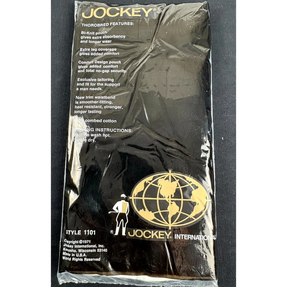 Vintage 1971 Jockey Thorobred Midway Briefs Size 34 One Pair Sealed NOS